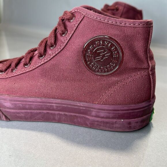 PF Flyers Vulcanized Posture foundation burgundy plum unisex W7.5/M6 (1508) - Picture 2 of 11